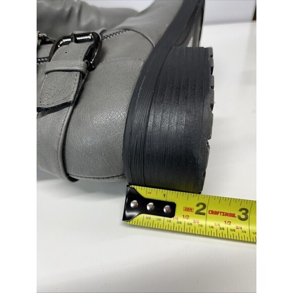 DREAM PAIRS Womens 11 Zipper Atlanta W Low Heel Buckle Riding Knee High Boot - Picture 11 of 16